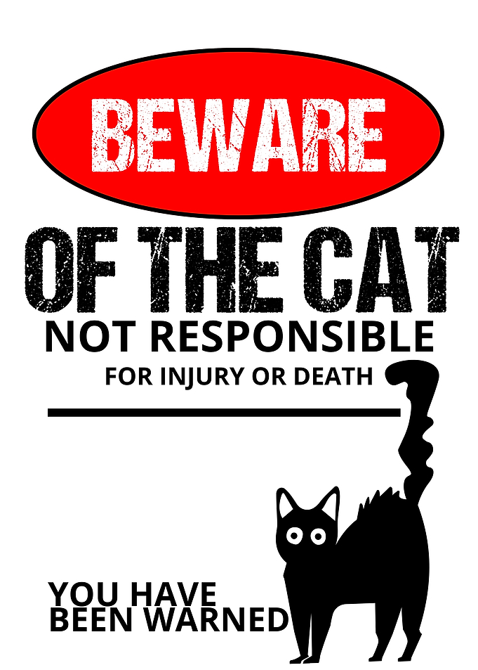 Beware of the Cat Sign