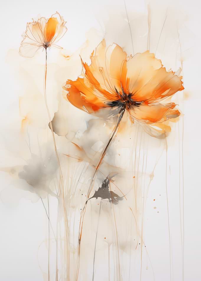 Watercolor Flower Art