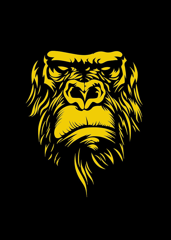 Gorilla Head Illustration