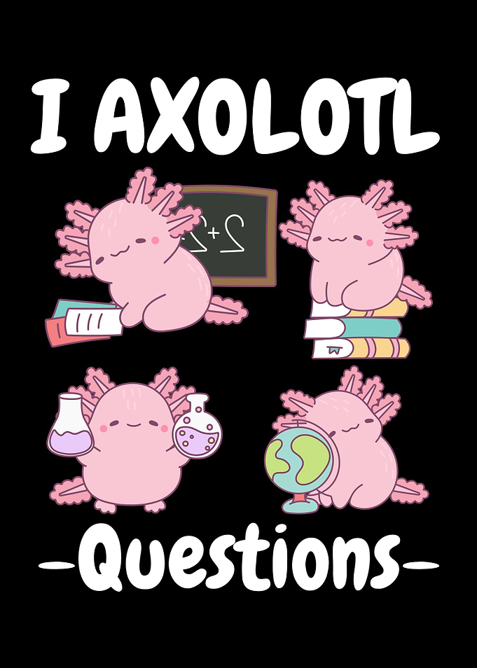 Cute Axolotl Student Design