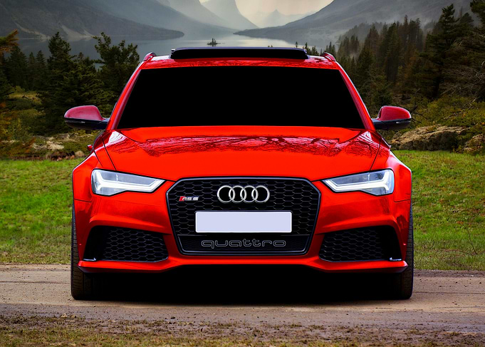 Red Audi RS6 Avant