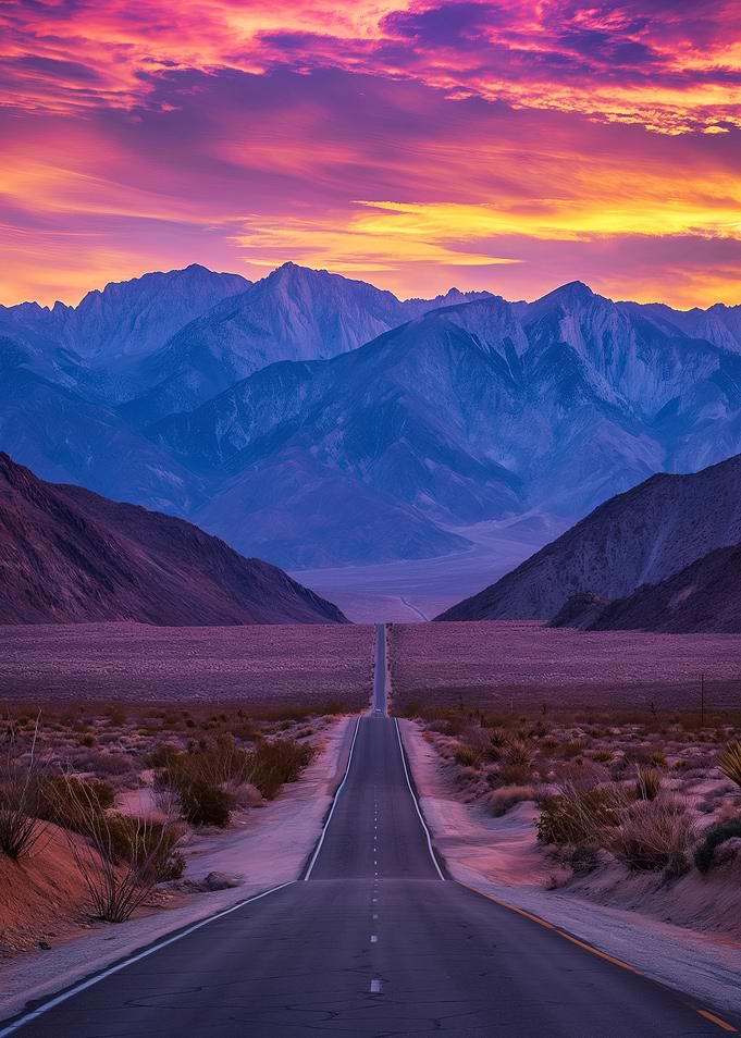 Colorado Mountain Road Sunset
