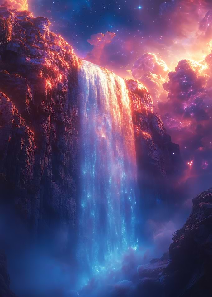 Celestial Space Waterfall