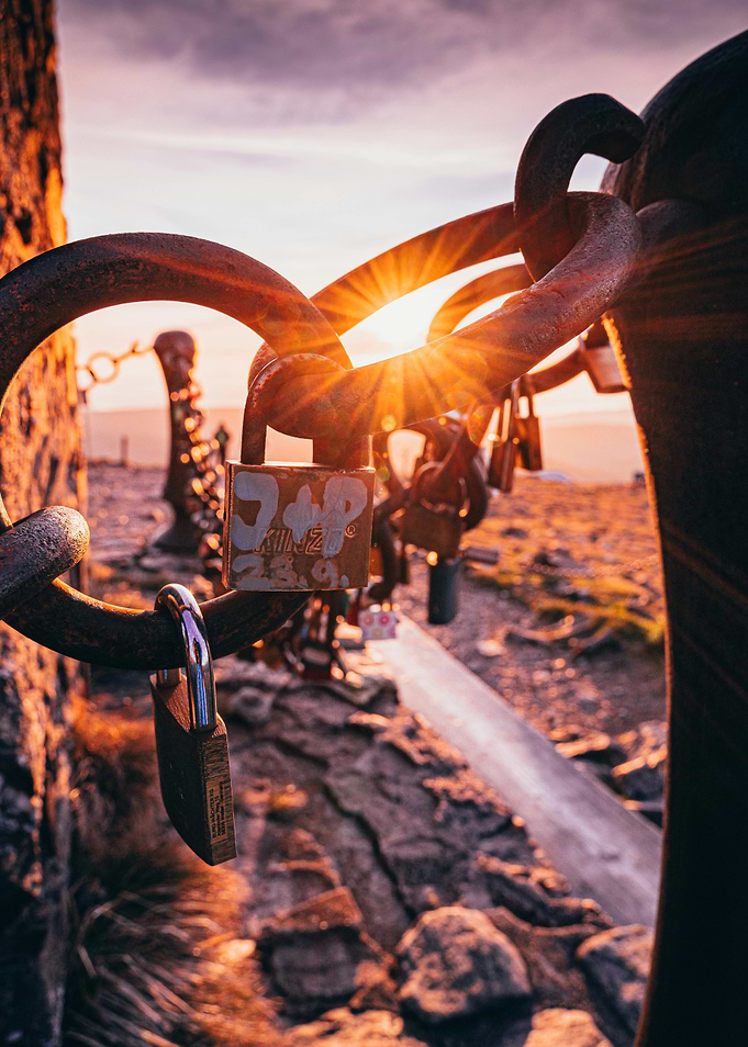Love Locks at Sunset