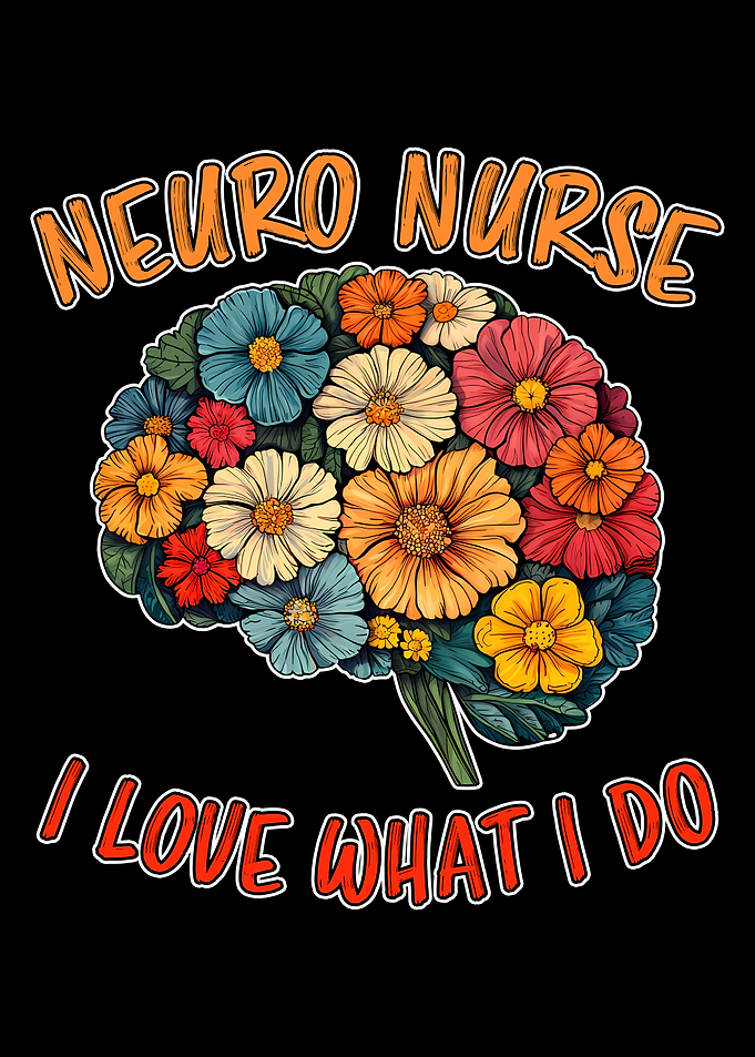 Neuro Nurse Floral Brain