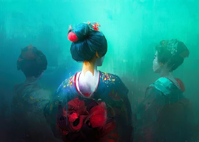 Cyan Kimono