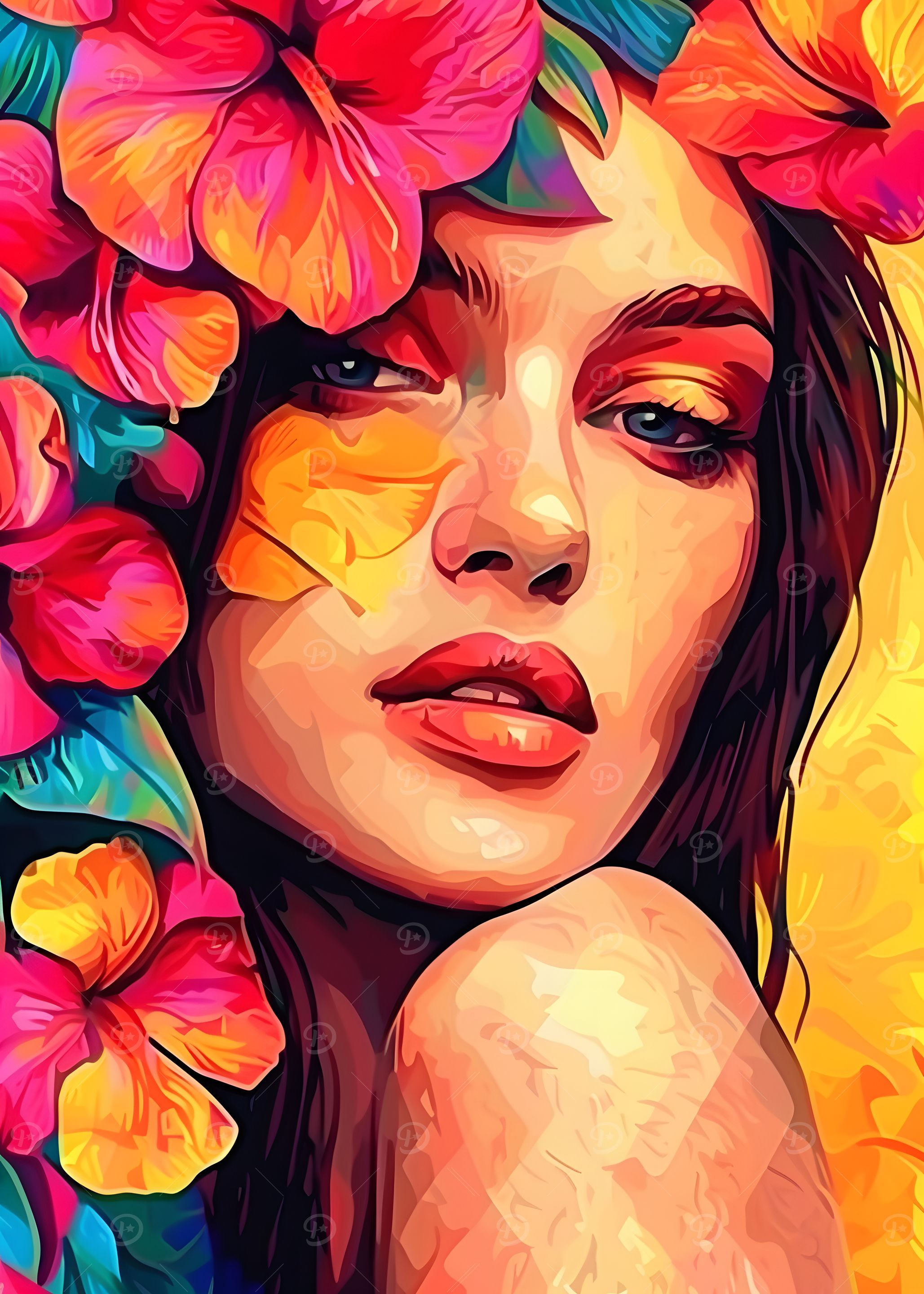 Woman with Flowers