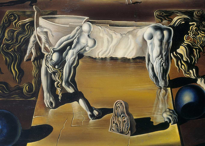 Surrealist Figure and Boat