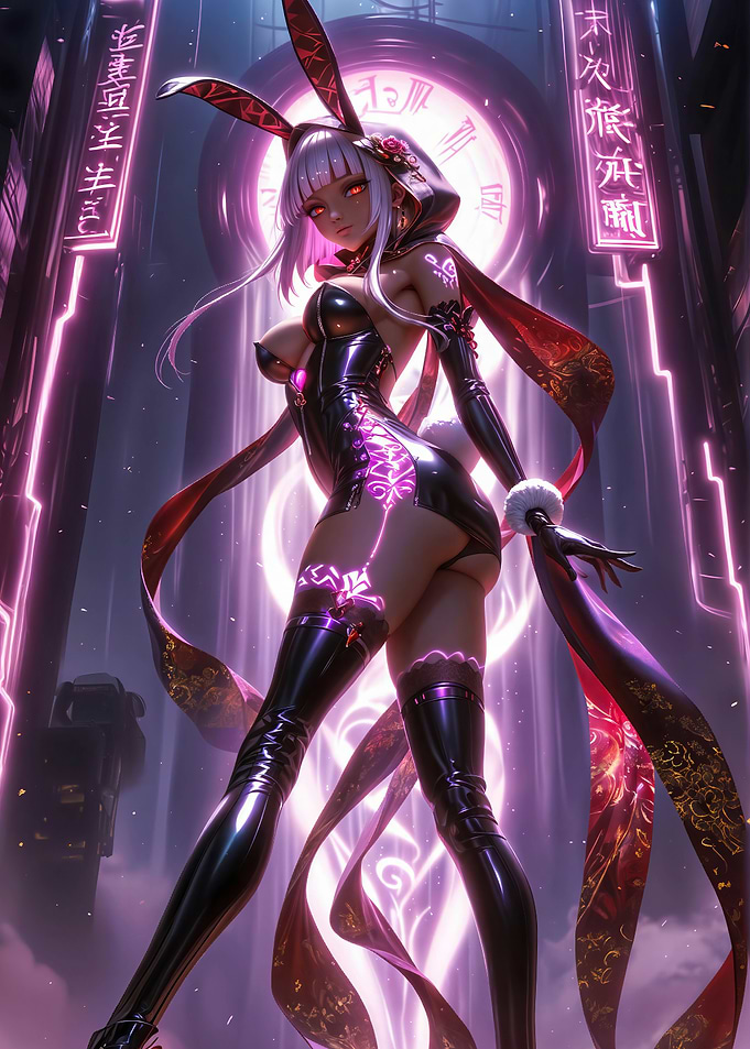 Hot Cyberpunk Bunny Girl