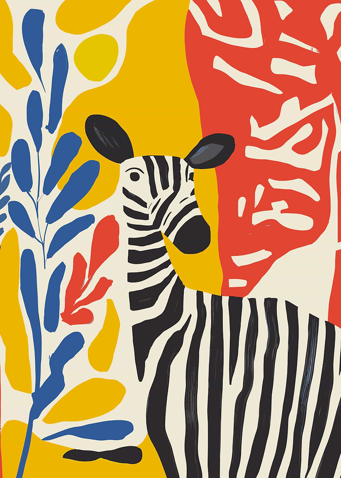 Minimal Zebra Abstract Art