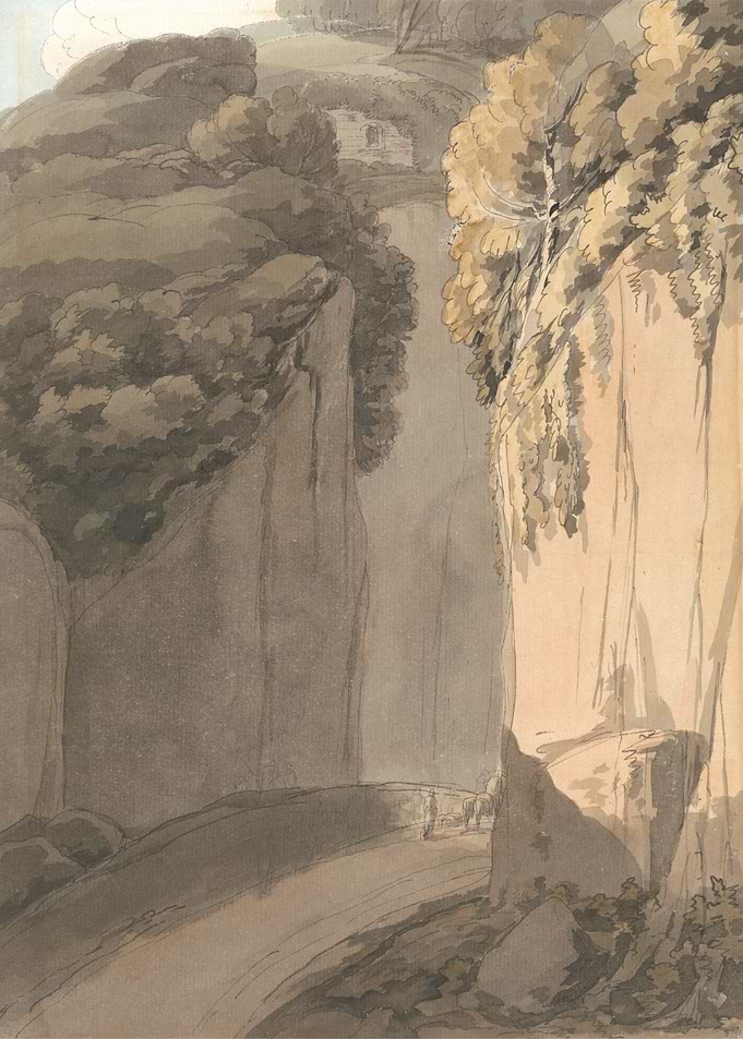 Winding Road Through Cliffs