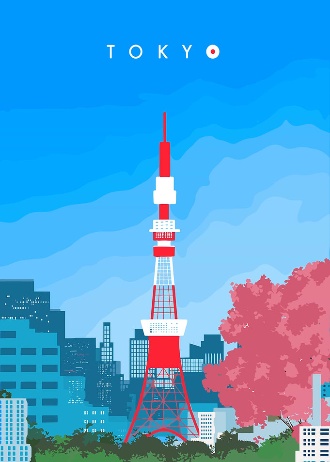 Tokyo Tower Skyline