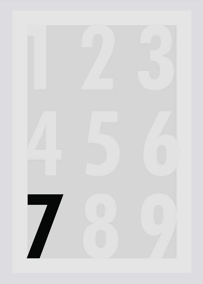 Number 7 Poster