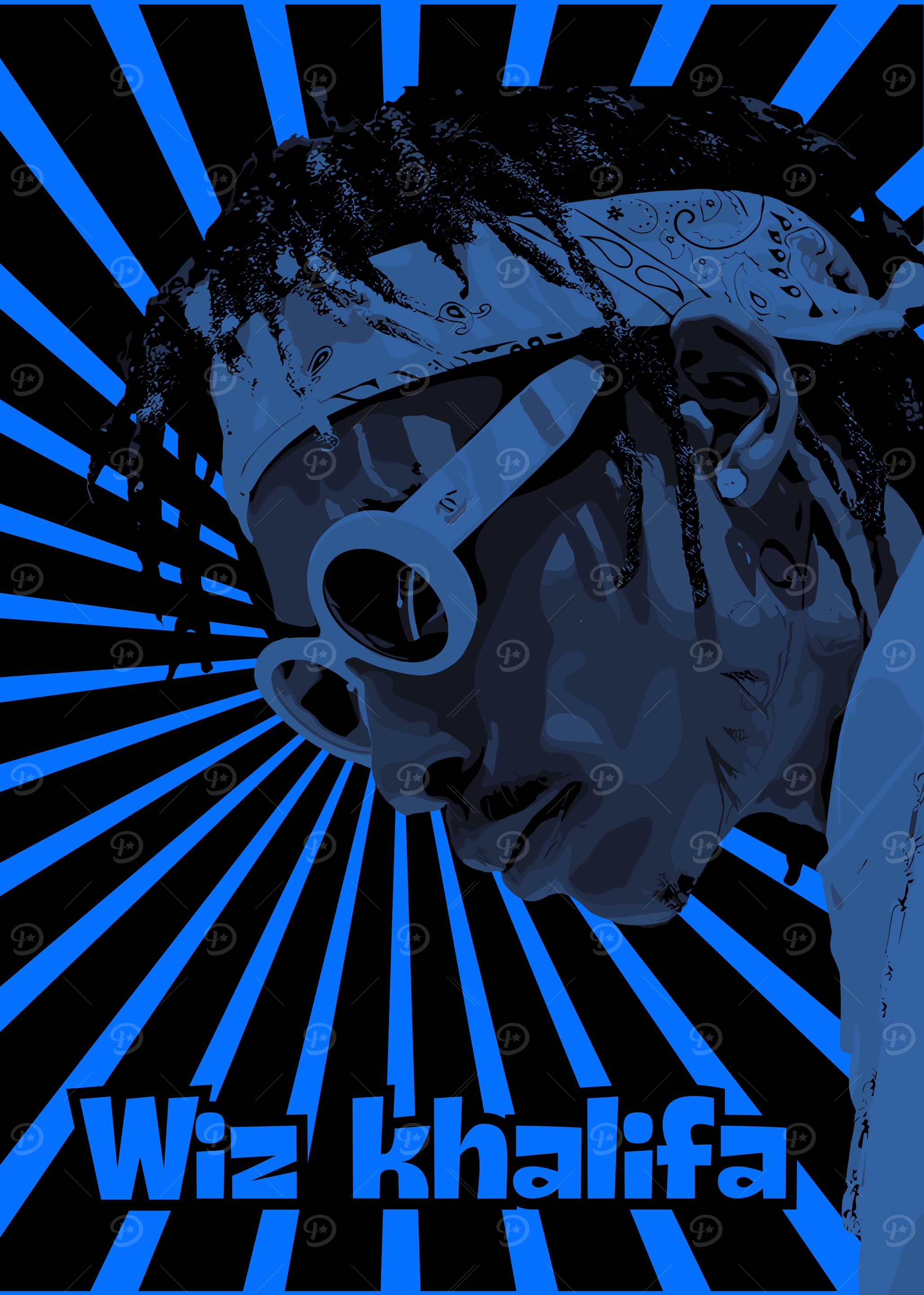 Wiz Khalifa Pop Art Portrait