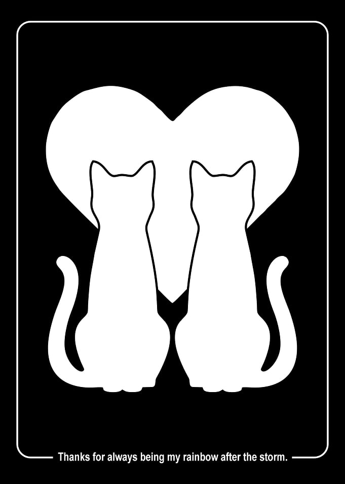 Two Cats and a Heart