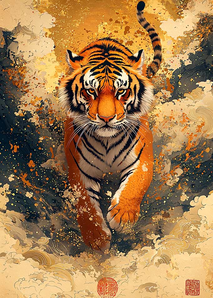 Tiger in Motion