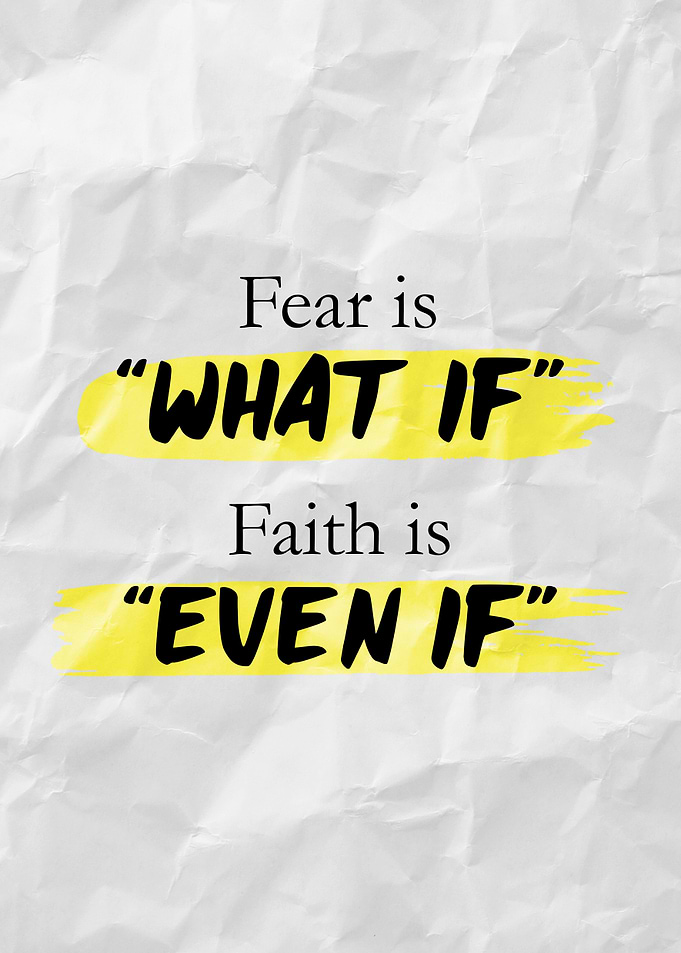 Fear vs. Faith Bible Quotes About Faith Religious Inspirational Motivational