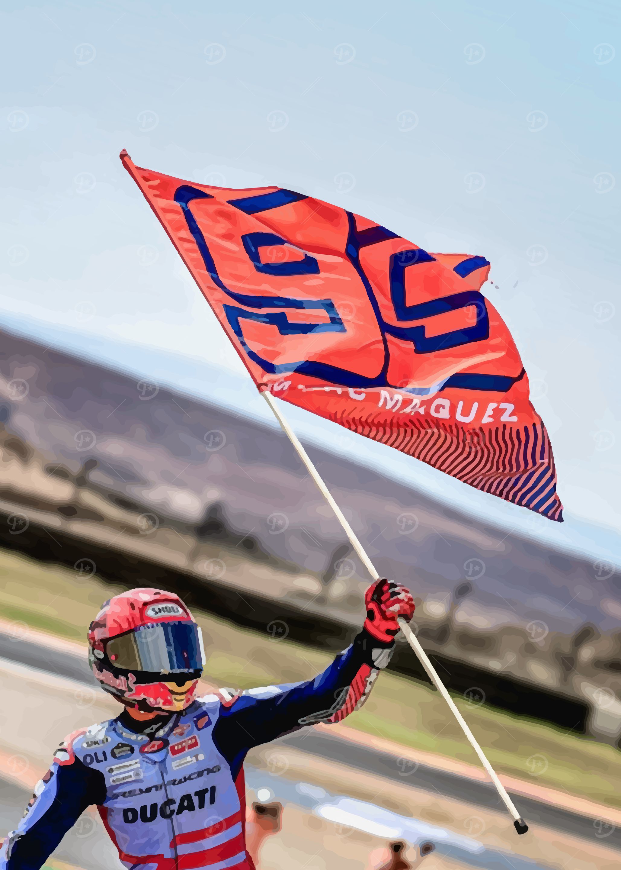 MotoGP Racer Victory Celebration