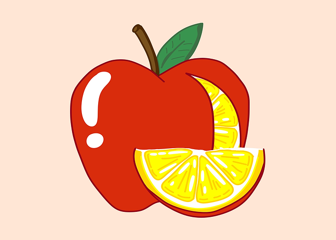 Surreal Red Apple Lemon