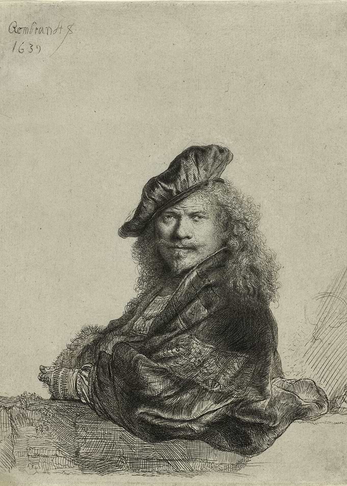 Rembrandt Self-Portrait Etching