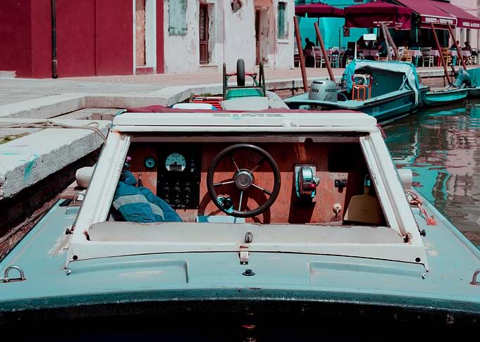 Venice: Boat Cockpit View