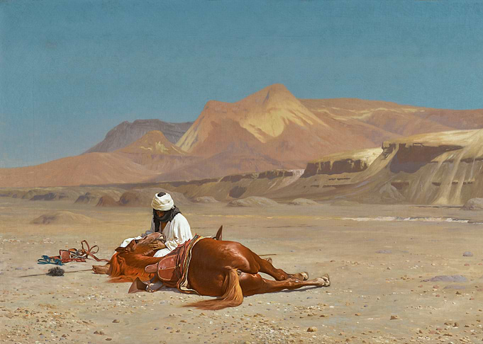 Rider and his Steed in the Desert (1872)