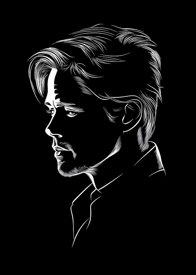 Brad Pitt A legendary actor Poster Art