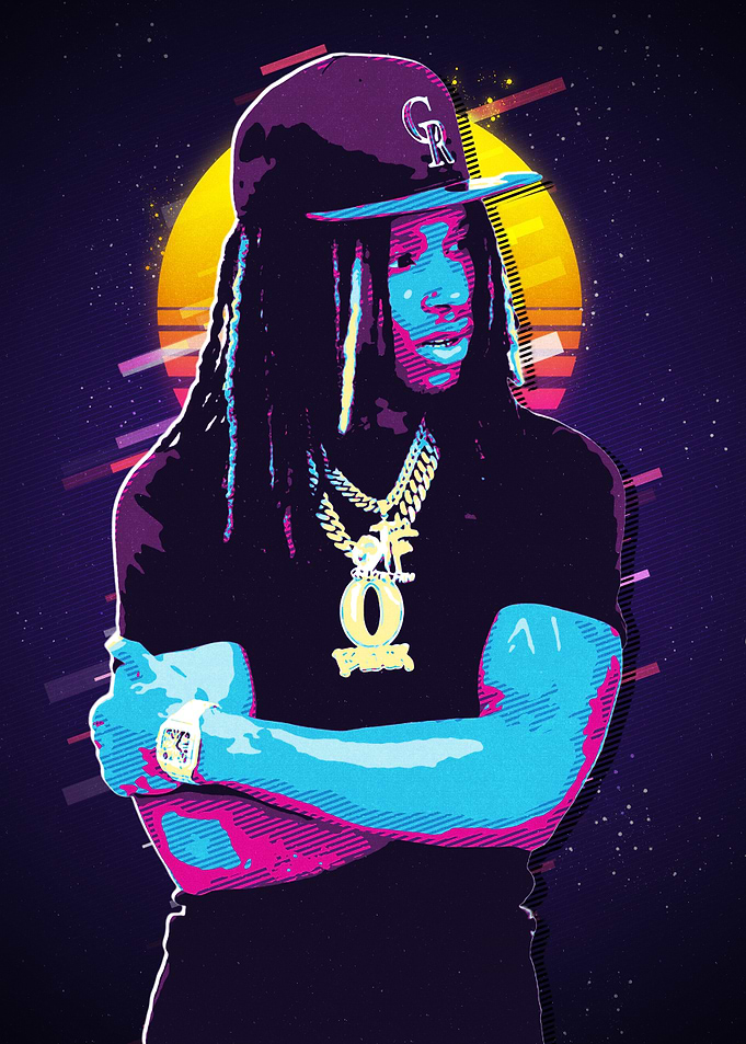 Lil Durk Retro Art