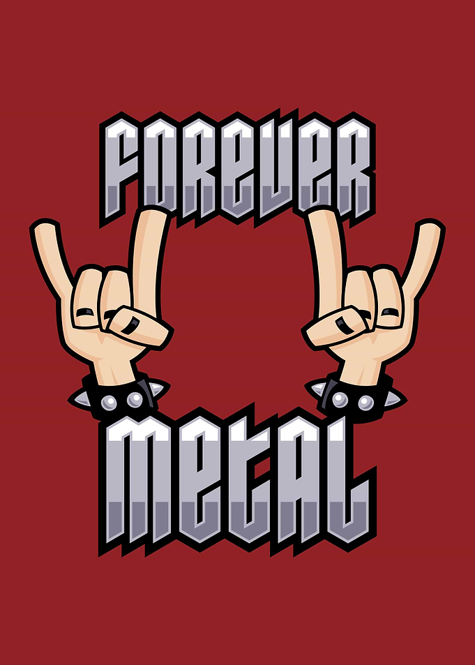Forever Metal Heavy Metal Devil Horns Hand Gesture