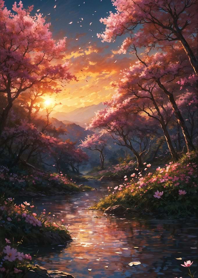 Serene Sakura Twilight