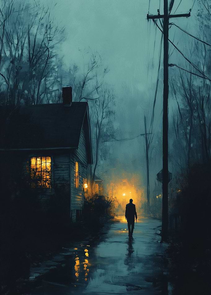 Lonely Walk in the Fog