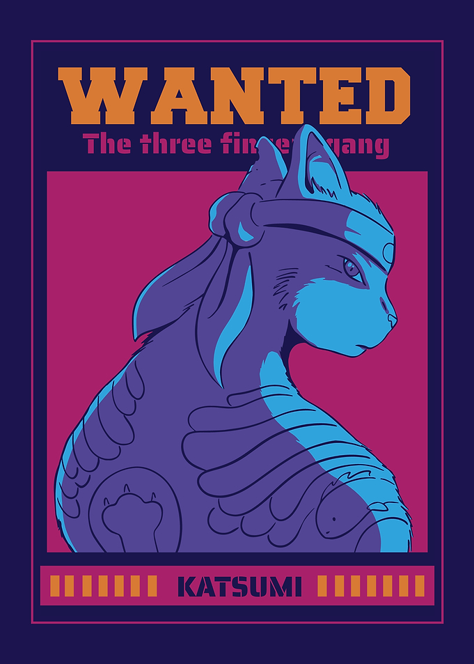 Cat Mafia Katsumi Wanted Poster