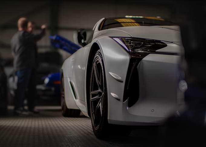 White Lexus LC 500