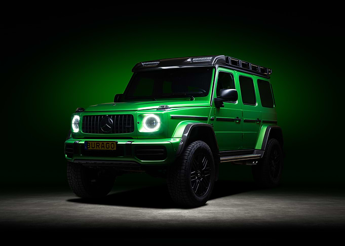Green Mercedes G-Wagon