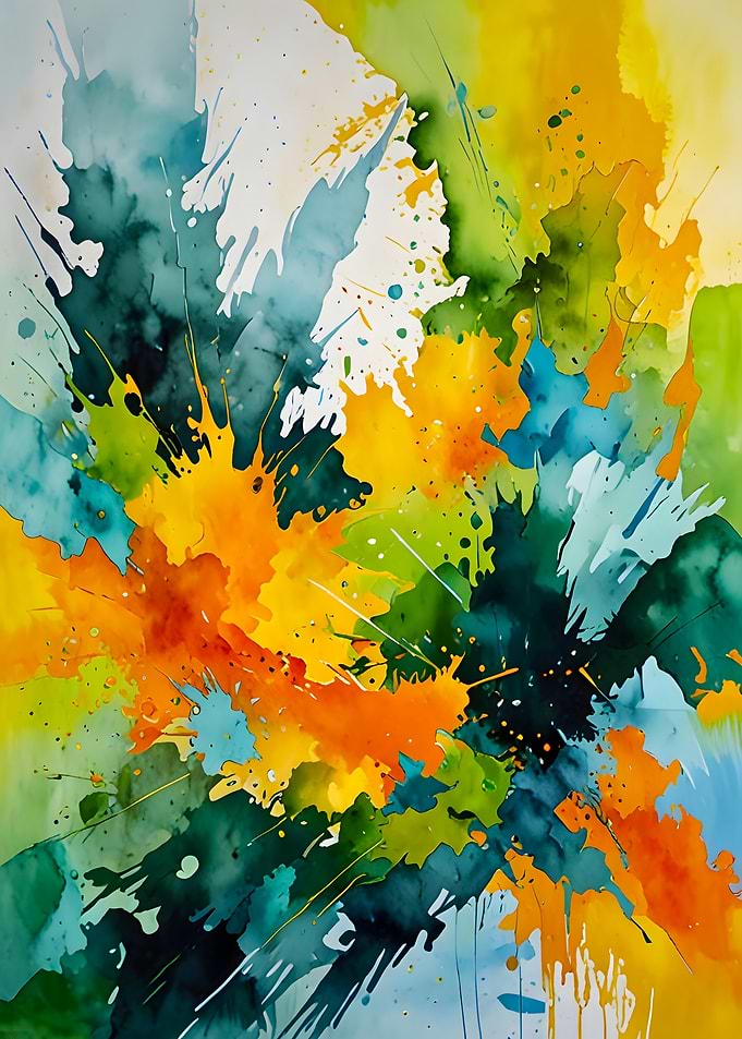 Golden Splash & Emerald Waves