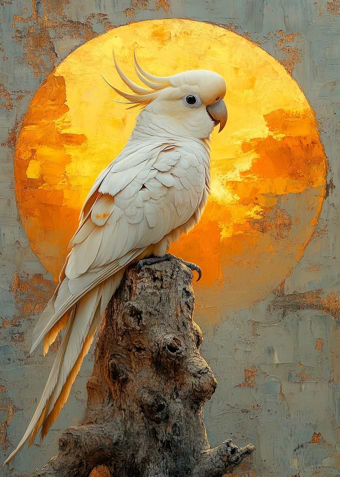 White Cockatoo Sunset