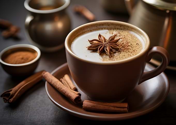 Masala Chai with Star Anise
