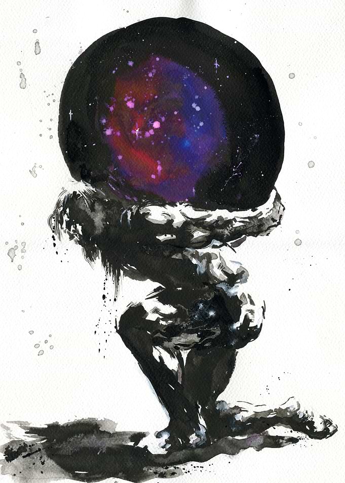 Atlas Holding the Universe