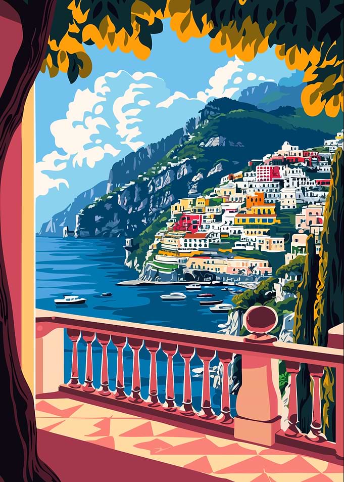 Amalfi Italy Mediterranean Coastline View