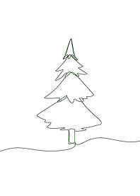Single Line Pine Tree