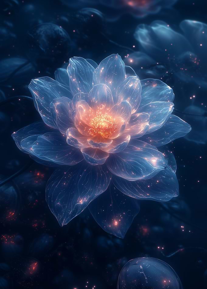 Glowing Lotus Flower