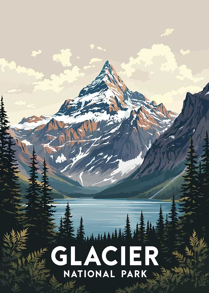 Glacier National Park Poster