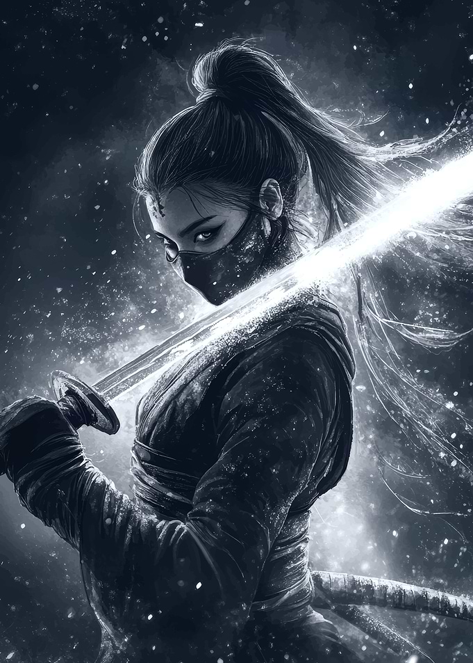 Female Warrior with Katana
