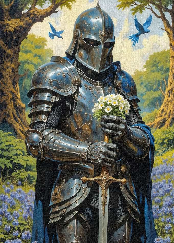 Knight with Flowers