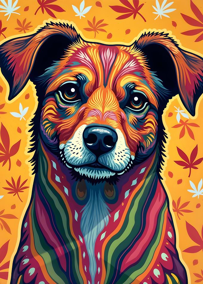 Colorful Dog Illustration