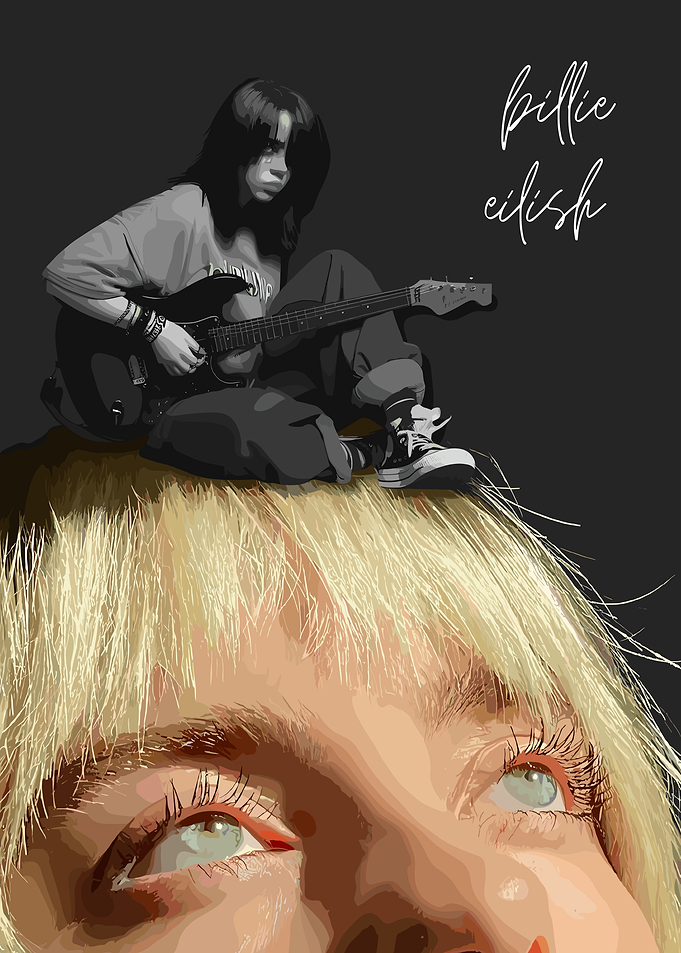 Billie Eilish Guitar Portrait