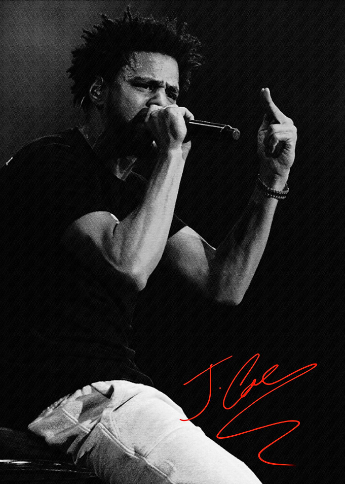 J. Cole Signature Print