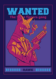 Cat Mafia Hawk Wanted Poster