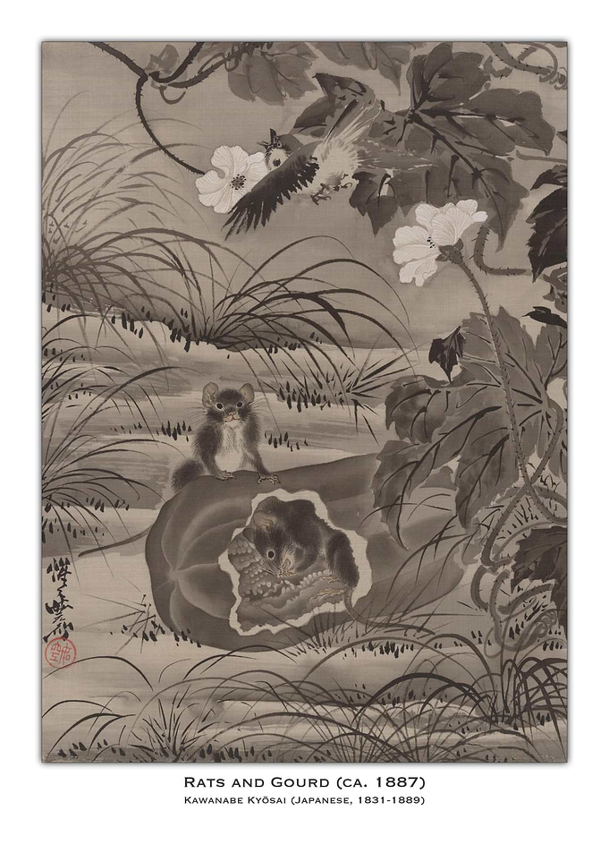 Rats and Gourd Painting