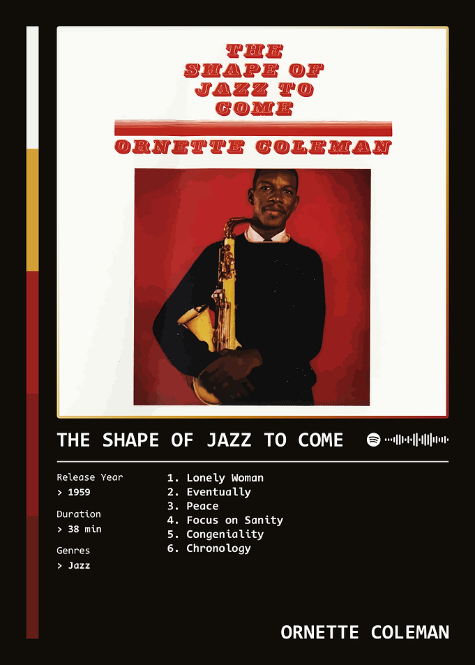 The Shape Of Jazz To Come (1959) Album by Ornette Coleman